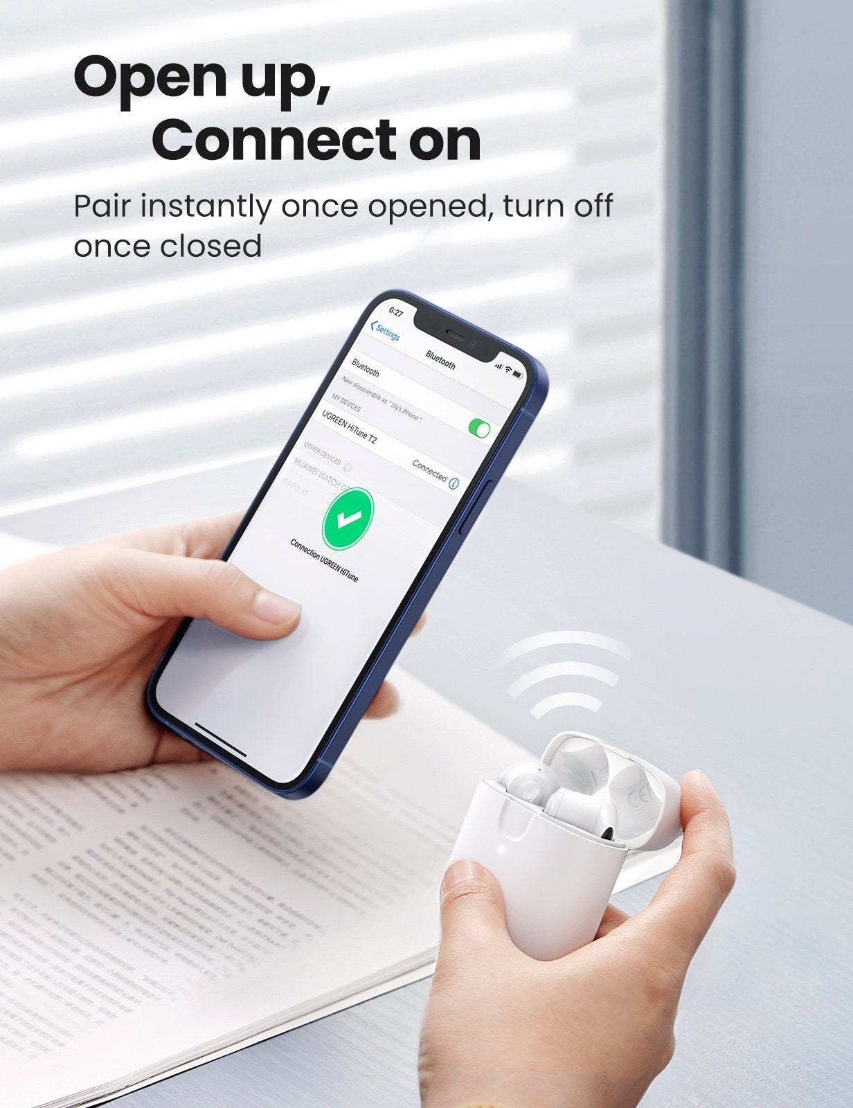 UGREEN 80652 HiTune T2 Wireless Earbuds - White
