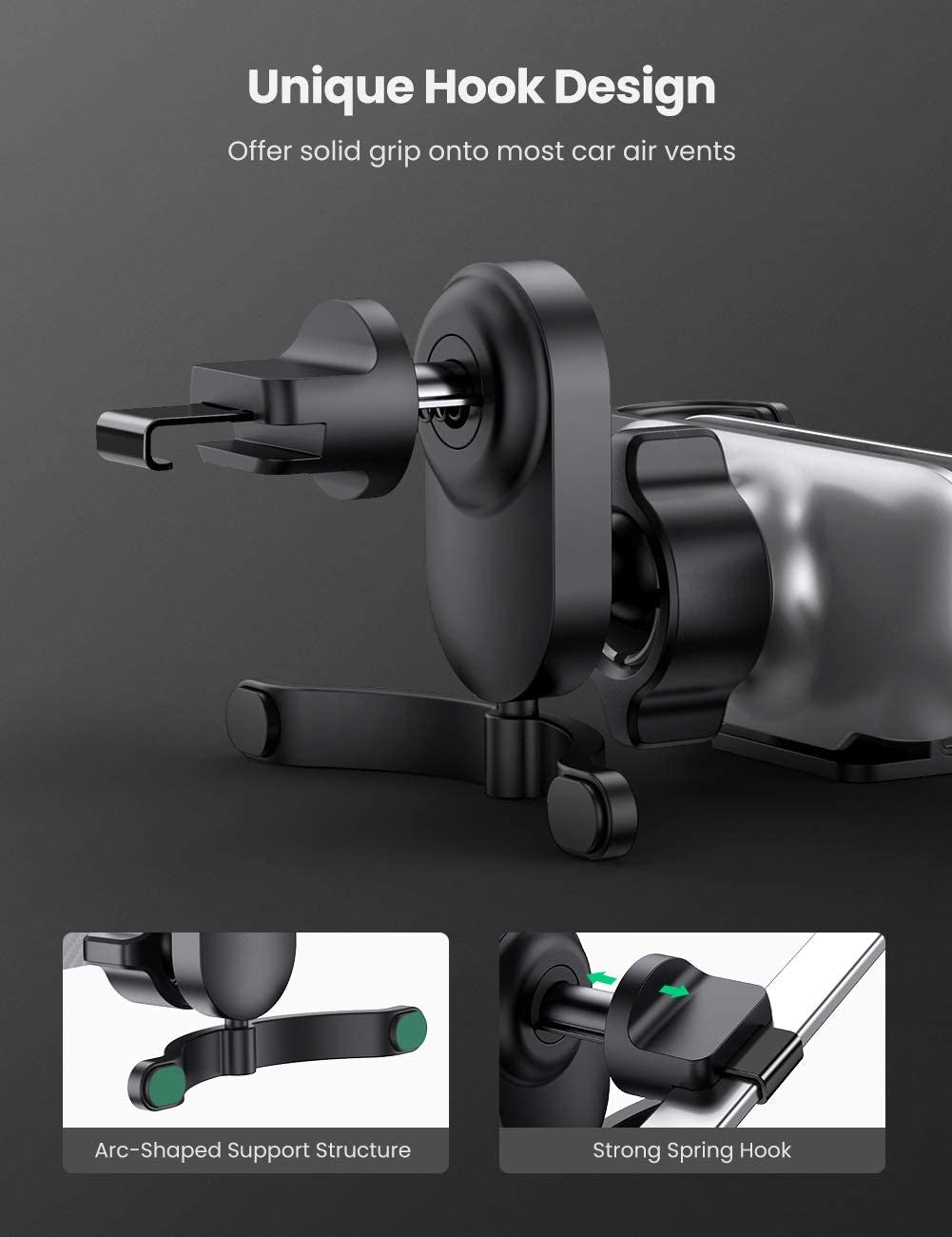 UGREEN 80871 Gravity Phone Holder for car with Hook - SuperSaverAU - view 3