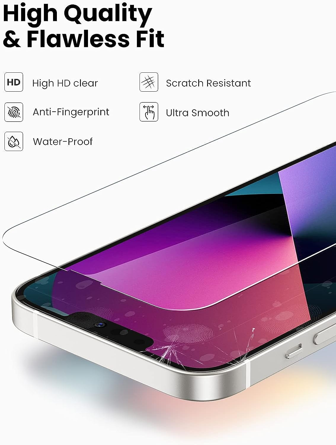 UGREEN 80969 HD Tempered Glass Screen Protector for iPhone 13 Pro Max / 14 Plus - 2 Pack