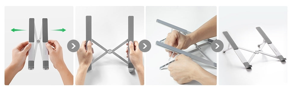 UGREEN Aluminum Notebook Stand, 5-Level Adjustable, Foldable & Portable, Up to 17.3" - SuperSaverAU - view 3