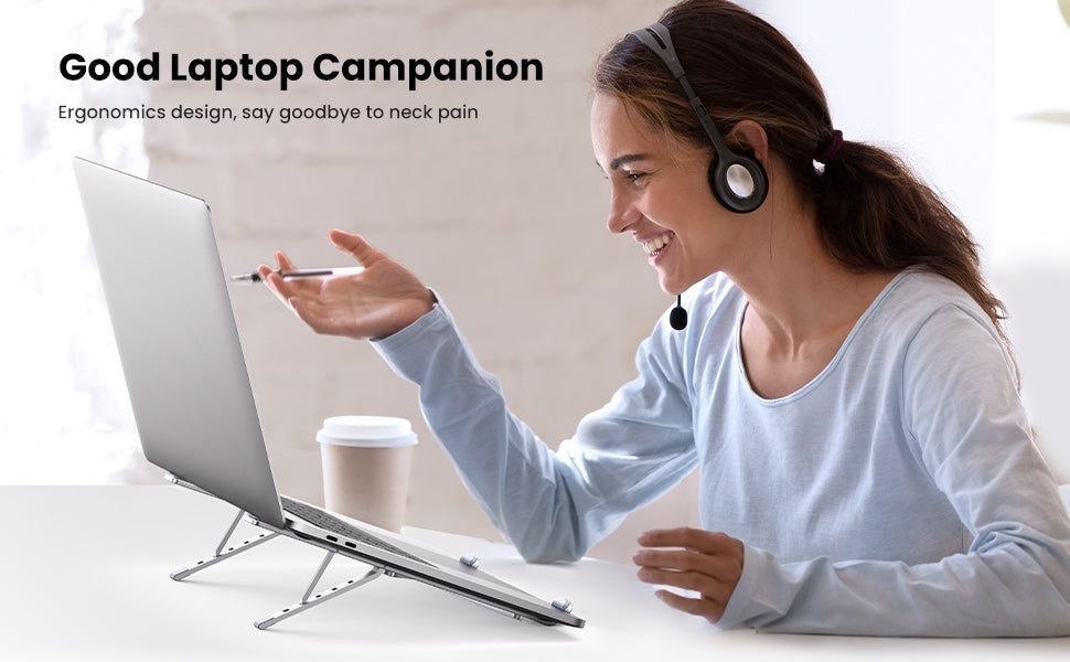 UGREEN Aluminum Notebook Stand, 5-Level Adjustable, Foldable & Portable, Up to 17.3" - SuperSaverAU - view 7
