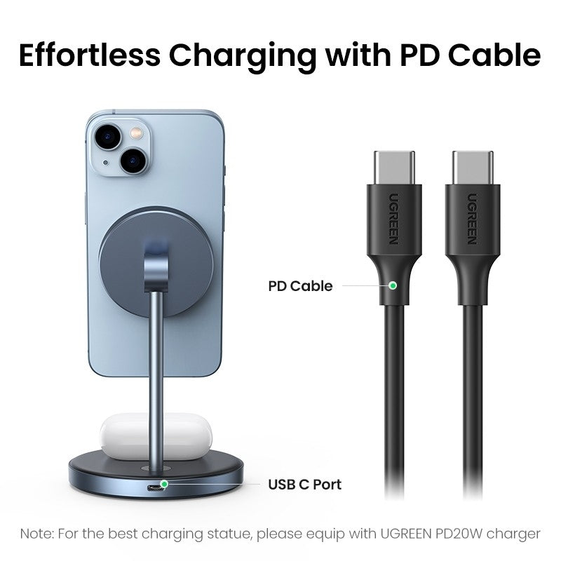 UGREEN 90668 2-in-1 Magnetic Wireless Charging Station - SuperSaverAU - view 8