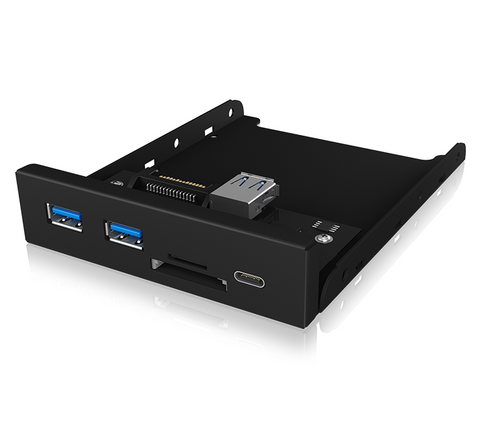 ICY BOX IB-HUB1417-i3 Frontpanel with USB 3.0 Type-C and Type-A hub with card reader - SuperSaverAU - view 1
