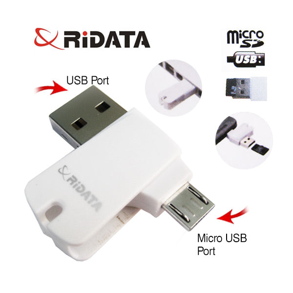 Ridata OTG Mobile Phone MicroSD Card Reader (OTG Mobile Phone/Tablet/PC) - SuperSaverAU - view 1