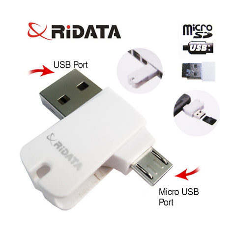 Ridata OTG Mobile Phone MicroSD Card Reader (OTG Mobile Phone/Tablet/PC) - SuperSaverAU - view 1