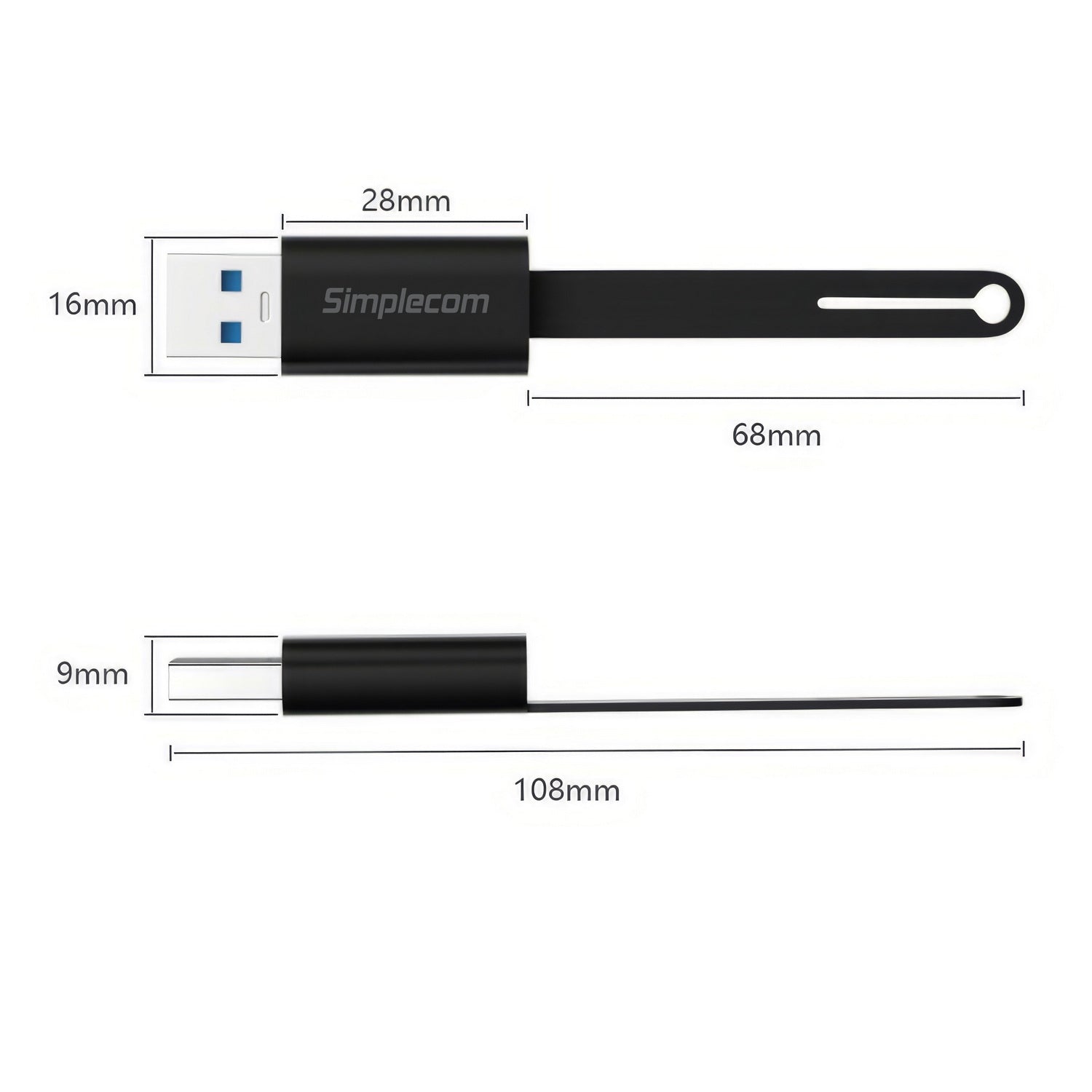 Simplecom CA132 USB-A Male to USB-C Female Adapter USB 3.2 Gen 2 Data & Charging Double-Side 10Gbps - SuperSaverAU - view 4