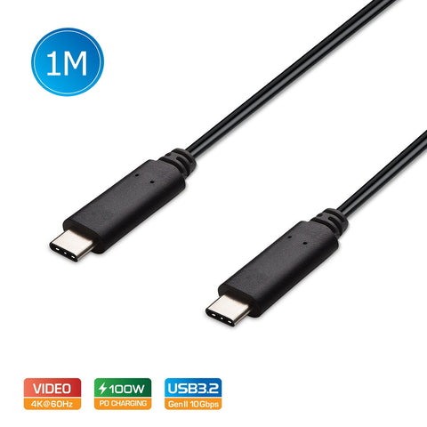 Simplecom CA512 USB-C to USB-C Cable USB 3.2 Gen2 10Gbps 5A 100W PD 4K@60Hz 1M - SuperSaverAU - view 1