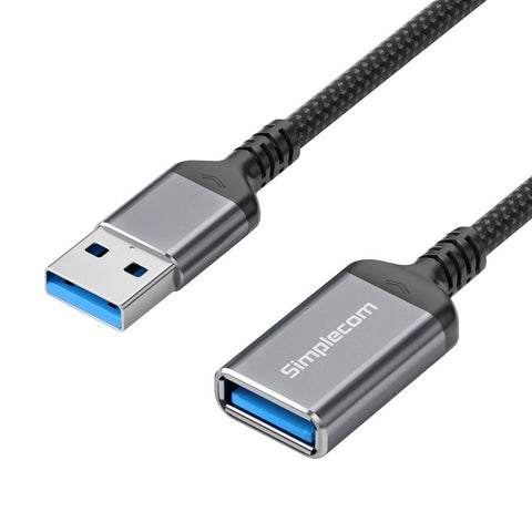 Simplecom USB 3.0 Extension Cable 2.0M, Nylon Braided, 5Gbps, USB-A Male to Female - SuperSaverAU - view 1