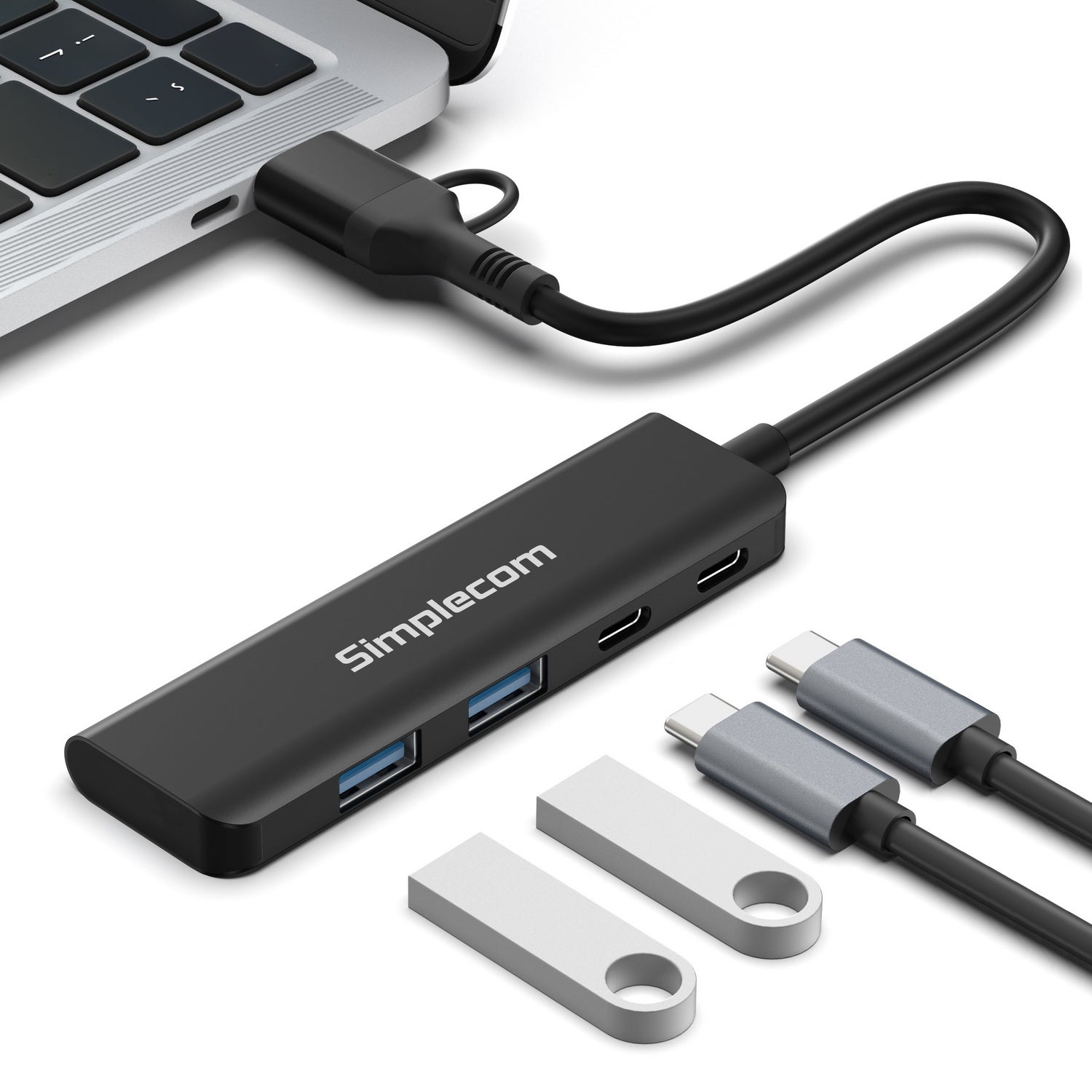 Simplecom CH385 SuperSpeed USB-A and USB-C 4-Port Combo Hub USB 3.2 Gen 1 (2x USB-A and 2x USB-C Ports) - SuperSaverAU - view 5