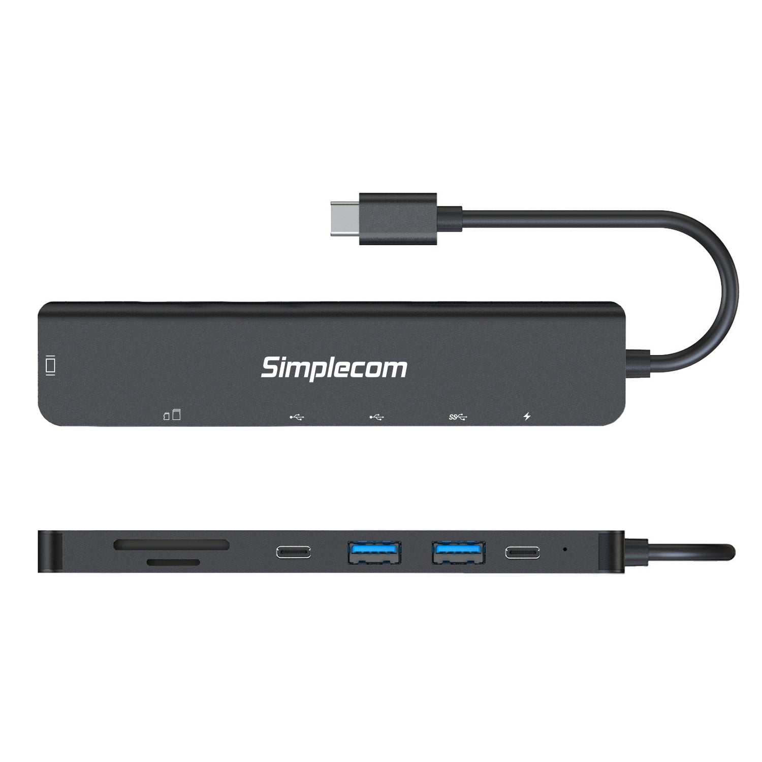 Simplecom CH547 USB-C 7-in-1 Multiport Adapter USB Hub HDMI Card Reader PD - SuperSaverAU - view 4