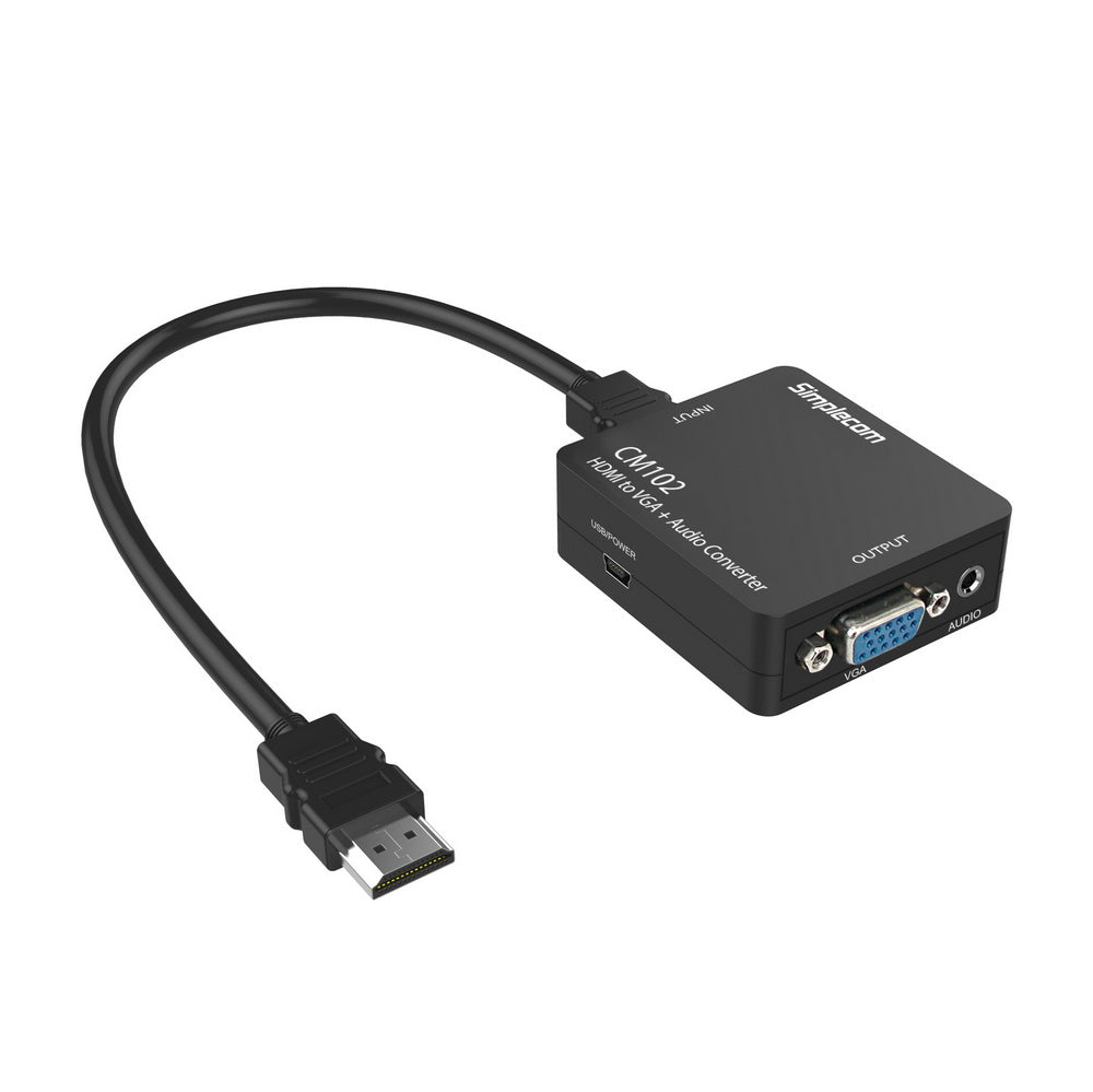Simplecom CM102 HDMI to VGA Converter with 3.5mm Audio