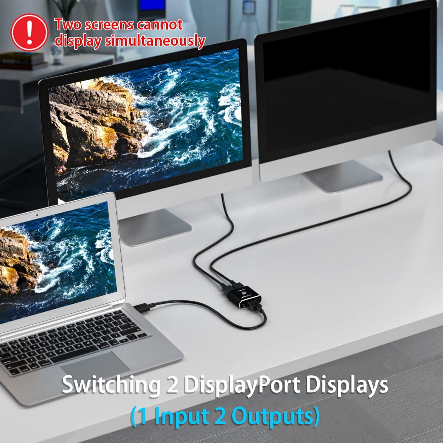 Simplecom Bi-Directional DisplayPort Switch 1.4, 8K@30Hz, USB Powered, Compact - SuperSaverAU - view 6