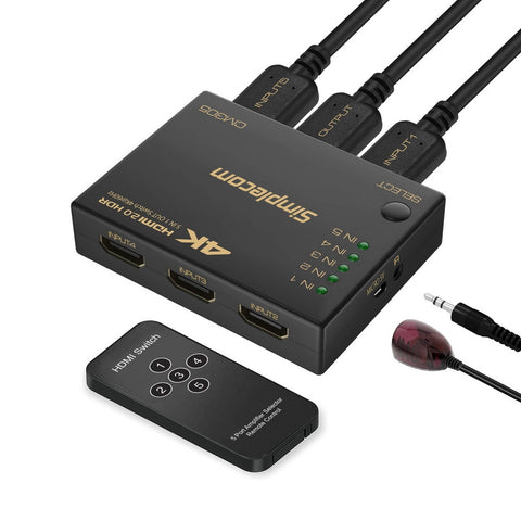Simplecom CM305 Ultra HD 5 Way HDMI Switch 5 IN 1 OUT Splitter 4K@60Hz - SuperSaverAU - view 1