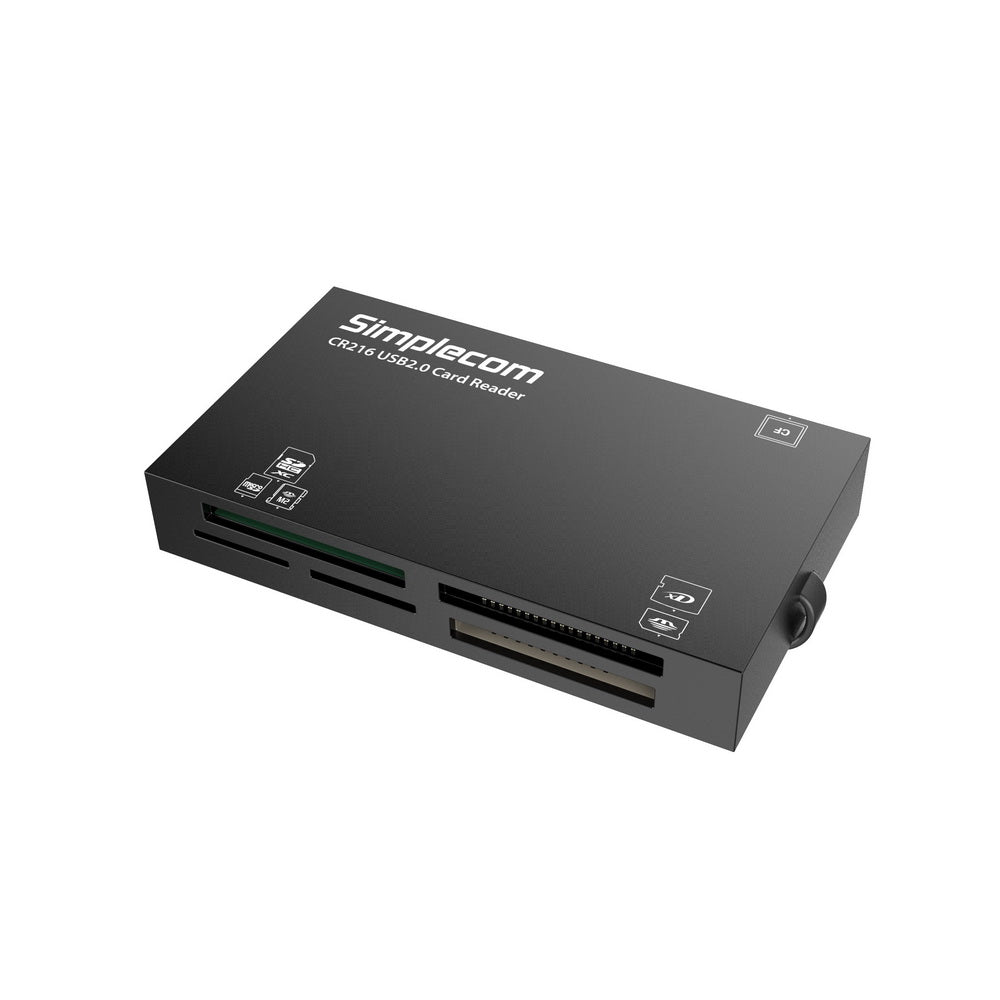 Simplecom CR216 USB 2.0 All in One Memory Card Reader 6 Slot for MS M2 CF XD Micro SD HC SDXC Black - SuperSaverAU - view 1
