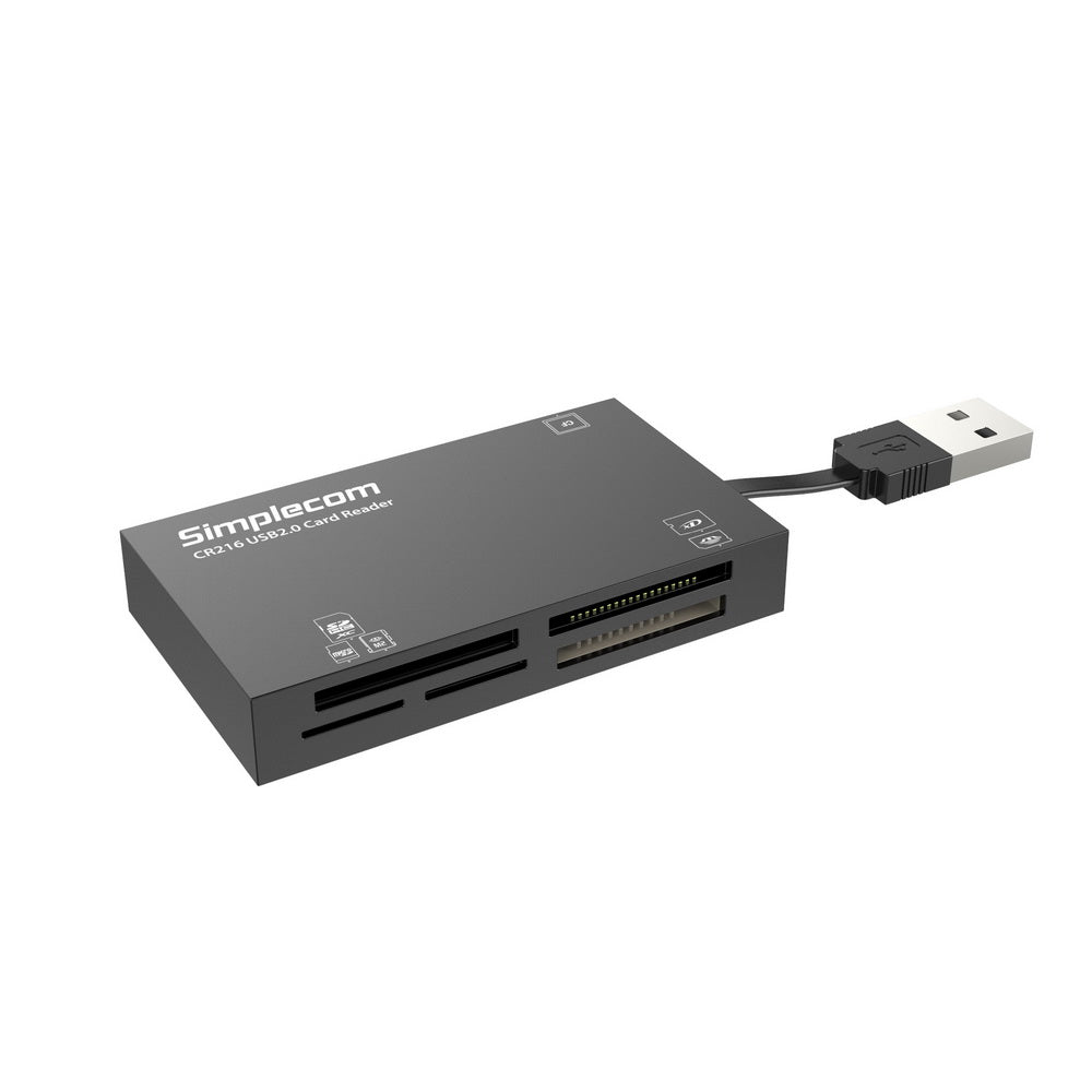 Simplecom CR216 USB 2.0 All in One Memory Card Reader 6 Slot for MS M2 CF XD Micro SD HC SDXC Black - SuperSaverAU - view 3