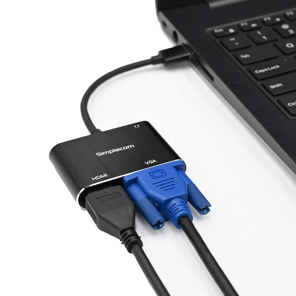 Simplecom DA316A USB to HDMI + VGA Video Card Adapter with 3.5mm Audio - SuperSaverAU - view 5