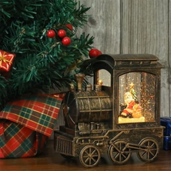 BDI Lamp Christmas Music Snow Globe Lantern Train LED Lights, 1L, USB/Battery - SuperSaverAU - view 1