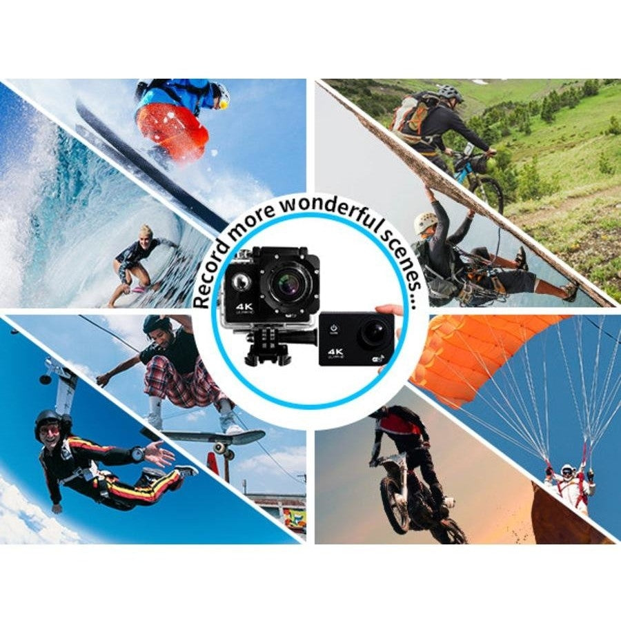 BDI 4K WiFi Sports Action Camera with Waterproof Case - Blue