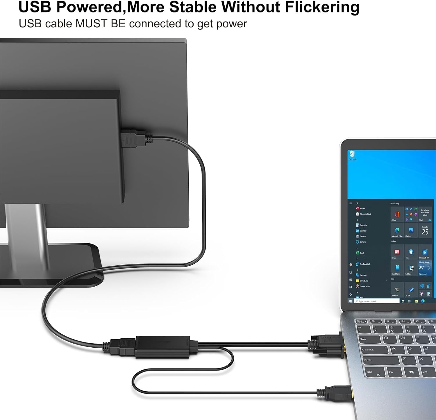 BENFEI 210BK VGA to HDMI Adapter with Audio Support and 1080P Resolution - SuperSaverAU - view 4