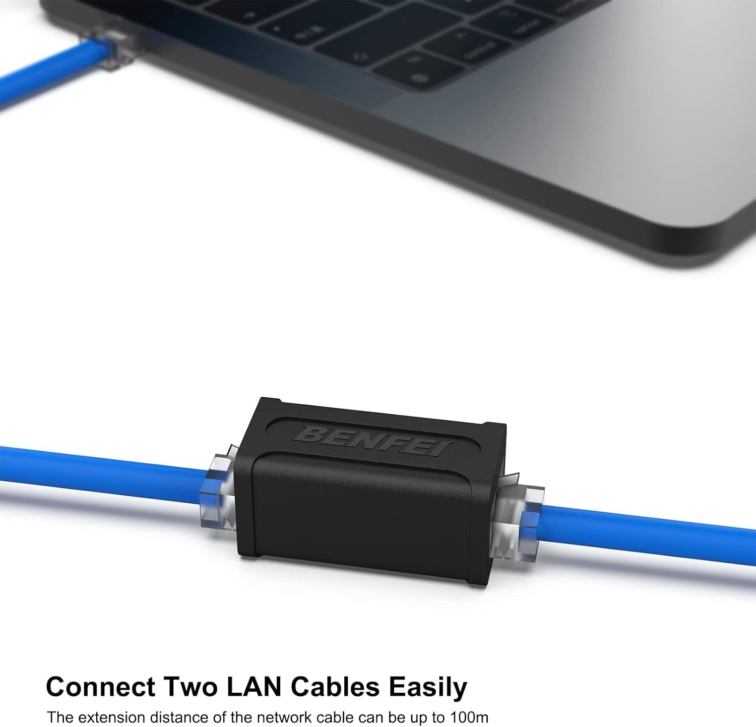 BENFEI RJ45 Inline Coupler, Cat7 Cat6 Cat5e Ethernet Coupler Female to Female - SuperSaverAU - view 2