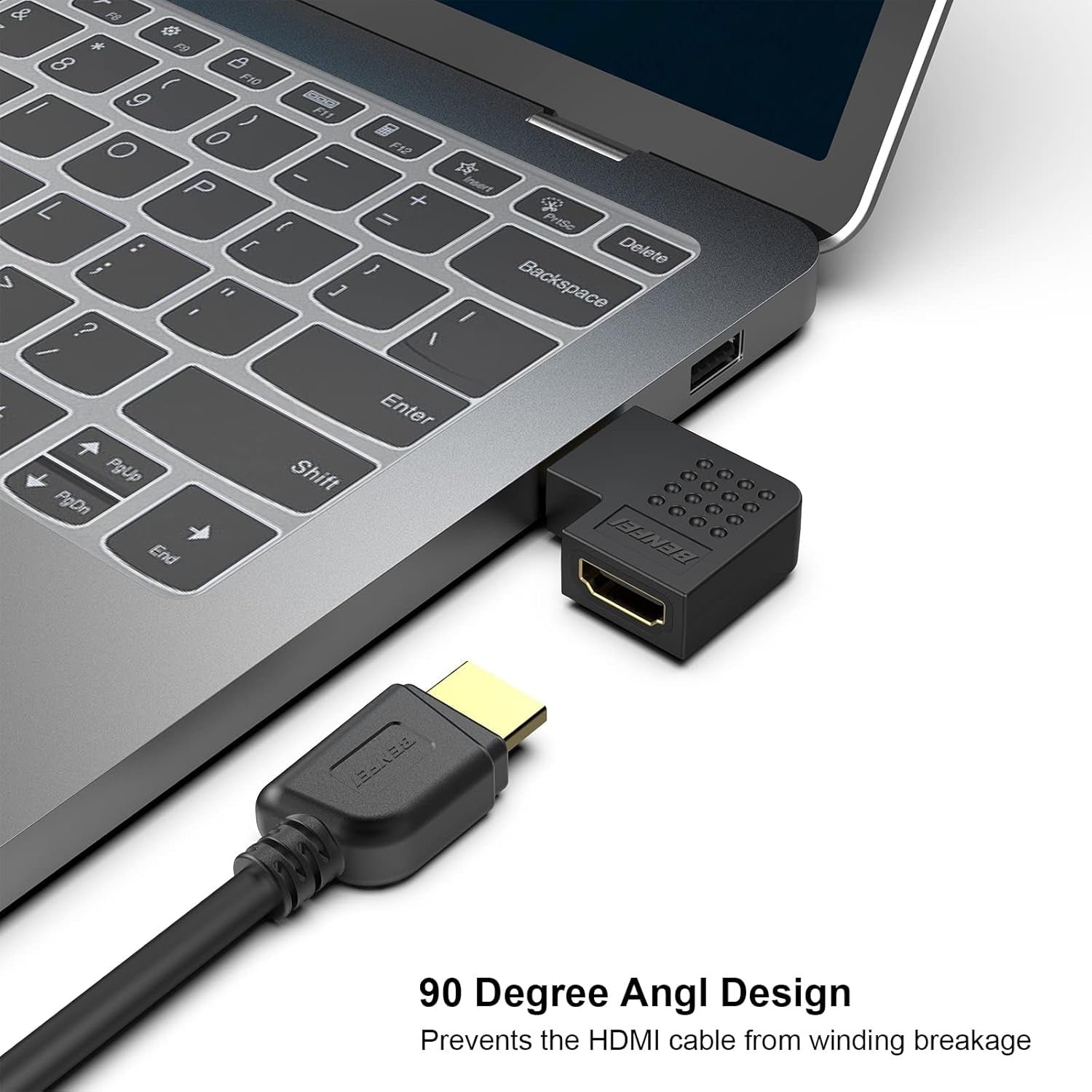 BENFEI HDMI Male to Female Right Angle 90 Degree Adapter - SuperSaverAU - view 6