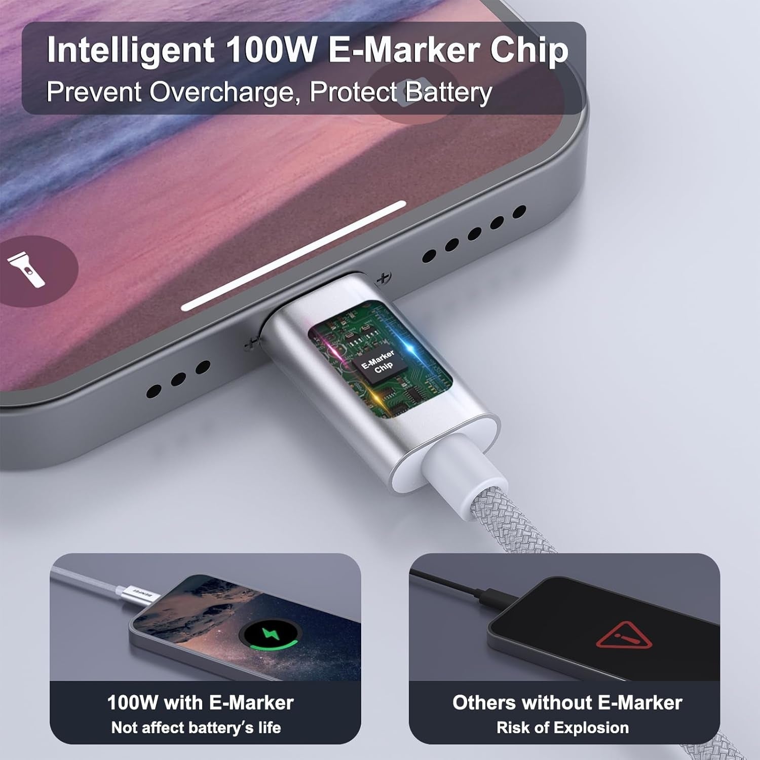 BENFEI 100W USB C to C Fast Charging Cable 1M - SuperSaverAU - view 4