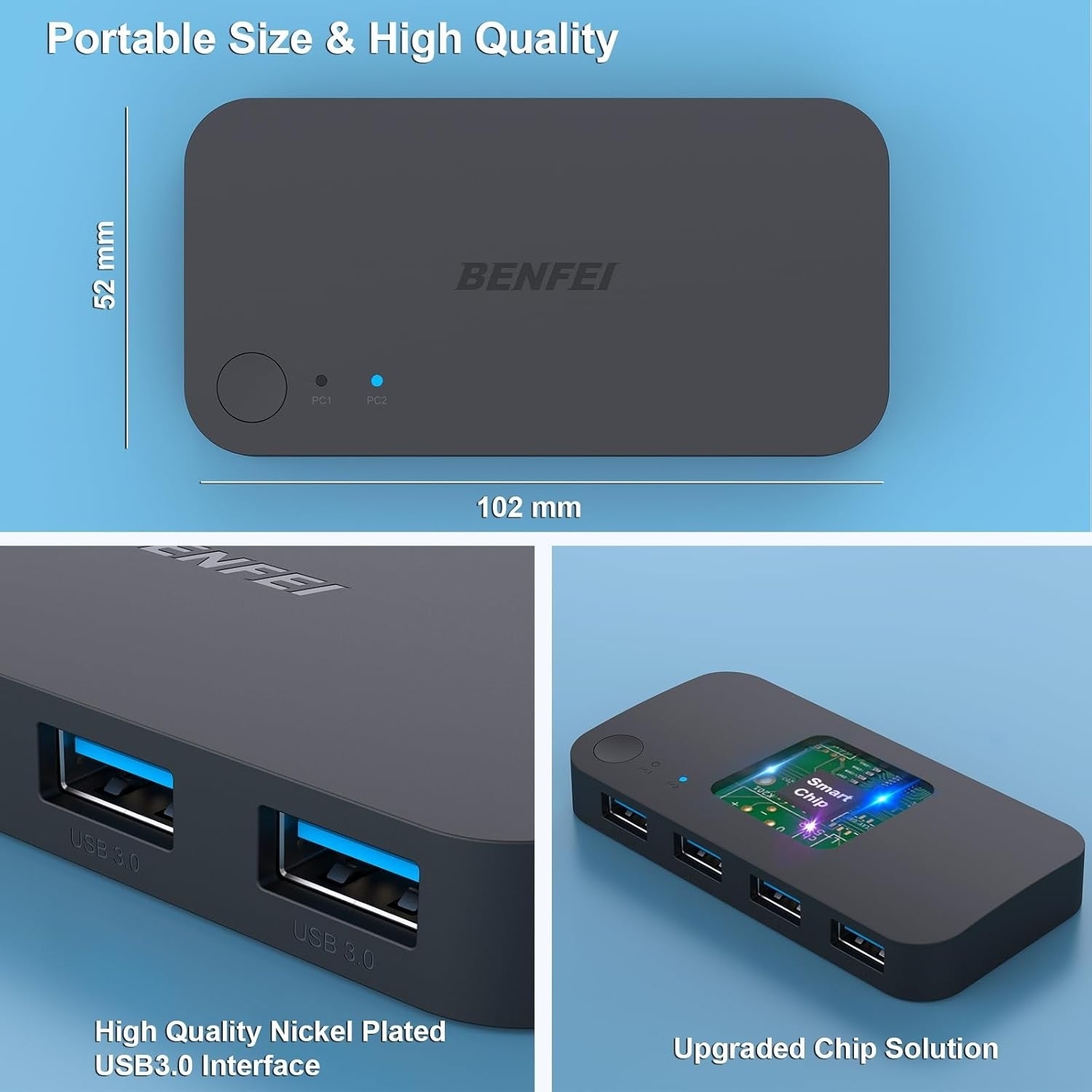 BENFEI 4-port USB 3.0 Switch - SuperSaverAU - view 7
