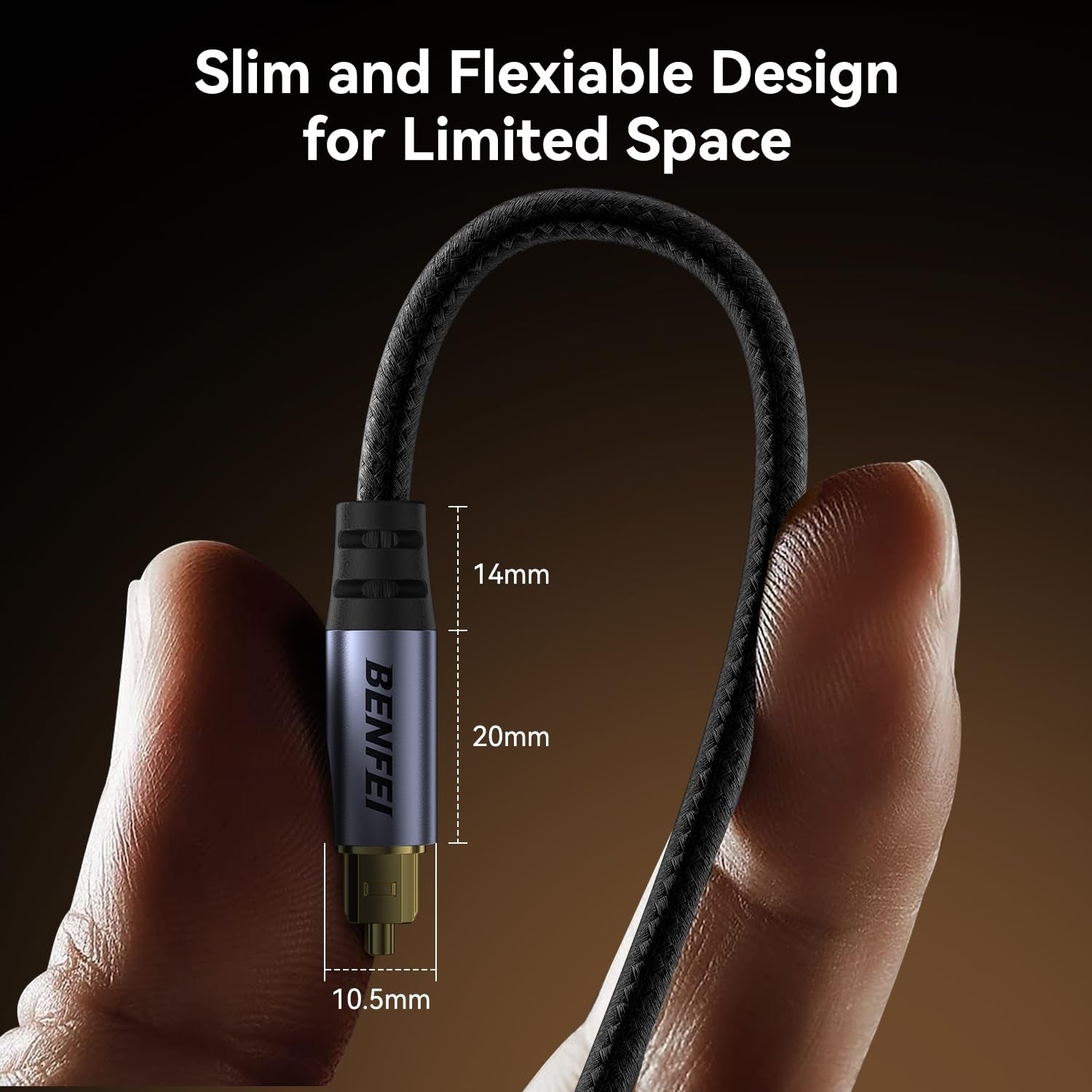 BENFEI 411GY Toslink Optical Audio cable 2M - SuperSaverAU - view 4