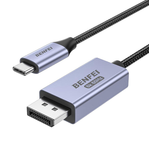 BENFEI 412GY Bidirectional USB-C to DisplayPort V1.4 (Support Thunderbolt 4, 8K@60Hz ) Cable 1.8M - SuperSaverAU - view 1
