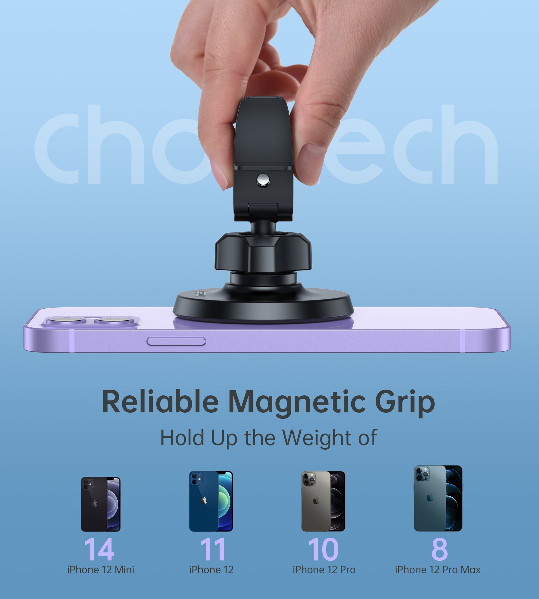 CHOETECH AT0004 Magsafe iPhone 12 Magnetic Car Mount Car Air Vent Phone Holder - SuperSaverAU - view 4