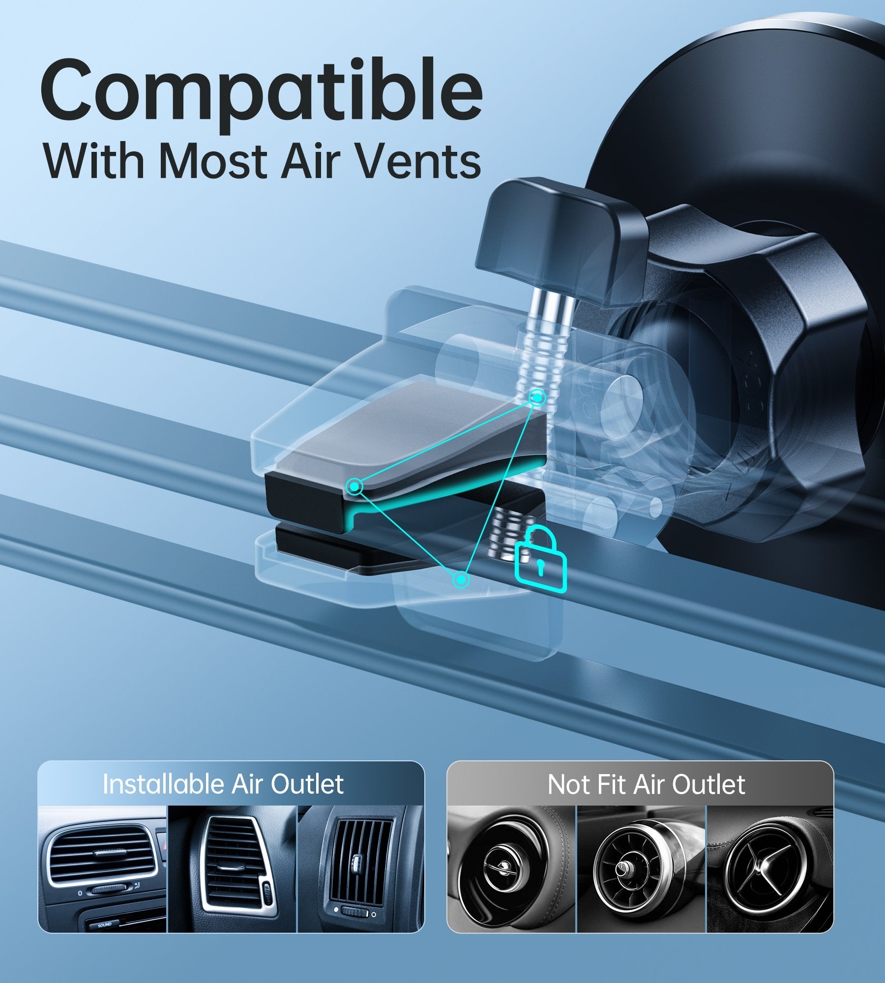 CHOETECH AT0004 Magsafe iPhone 12 Magnetic Car Mount Car Air Vent Phone Holder - SuperSaverAU - view 7