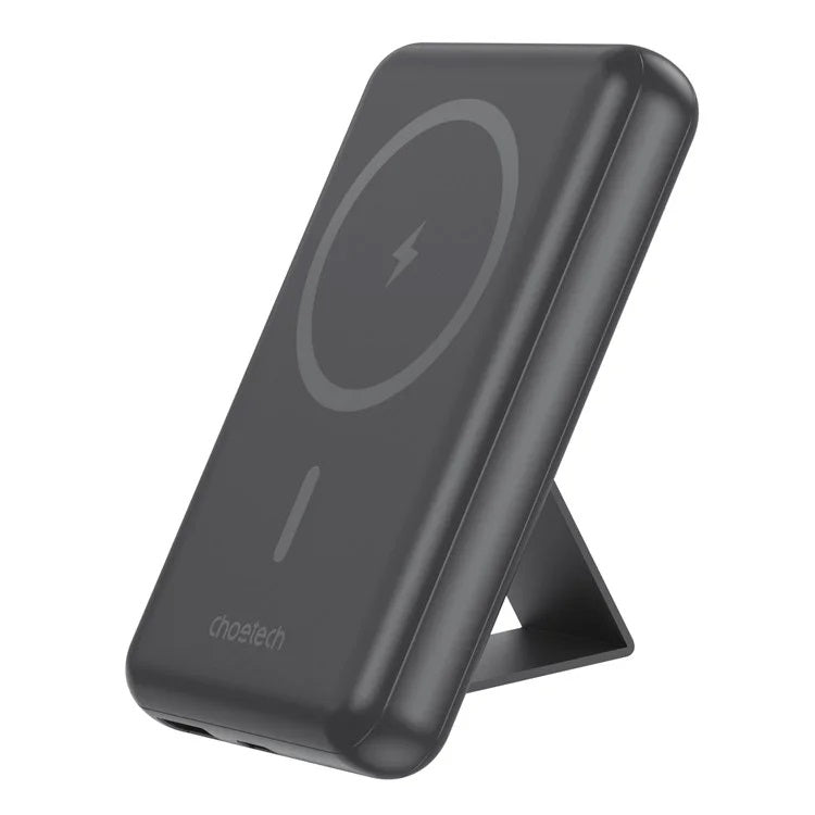 CHOETECH B662-BK USB-A + USB-C + Wireless Magnetic Power bank 5000mAh (Black) - SuperSaverAU - view 1