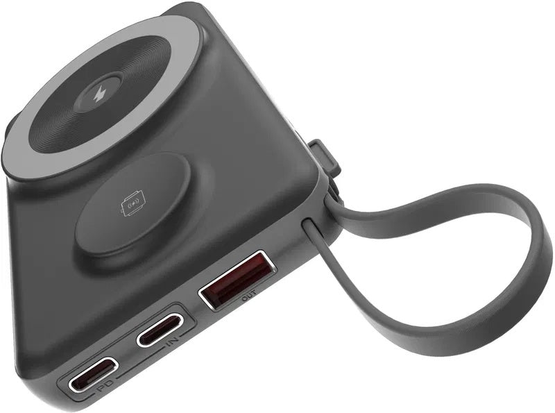 CHOETECH B695-BK 10000mAh 22.5W USB-A + USB-C x 2 + MagLeap Wireless Charge Power Bank Black - SuperSaverAU - view 2