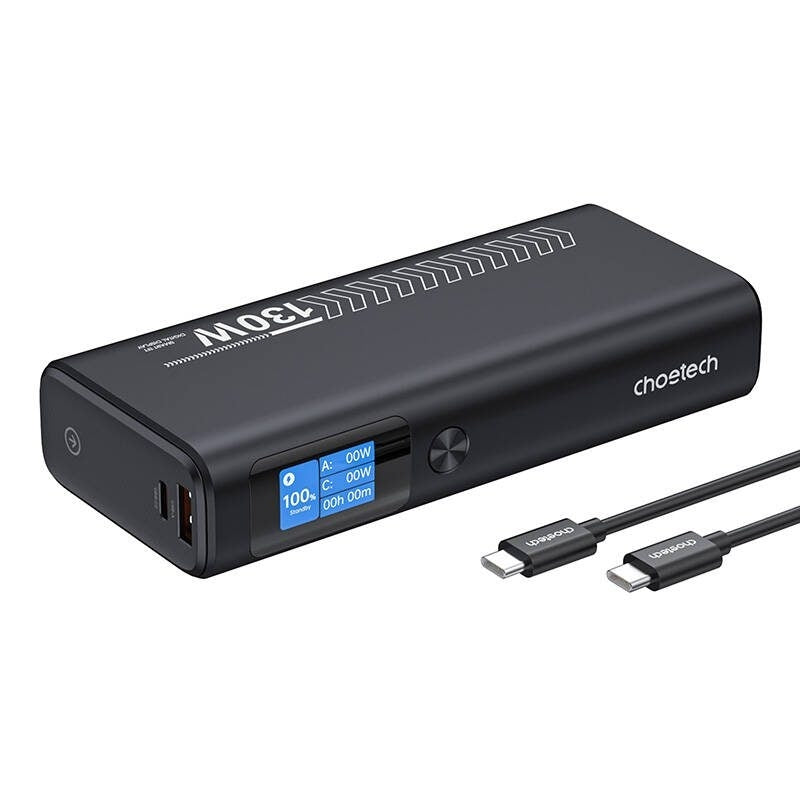 CHOETECH B702 20000mAh PD130W 3-Port Power Bank with TFT Display