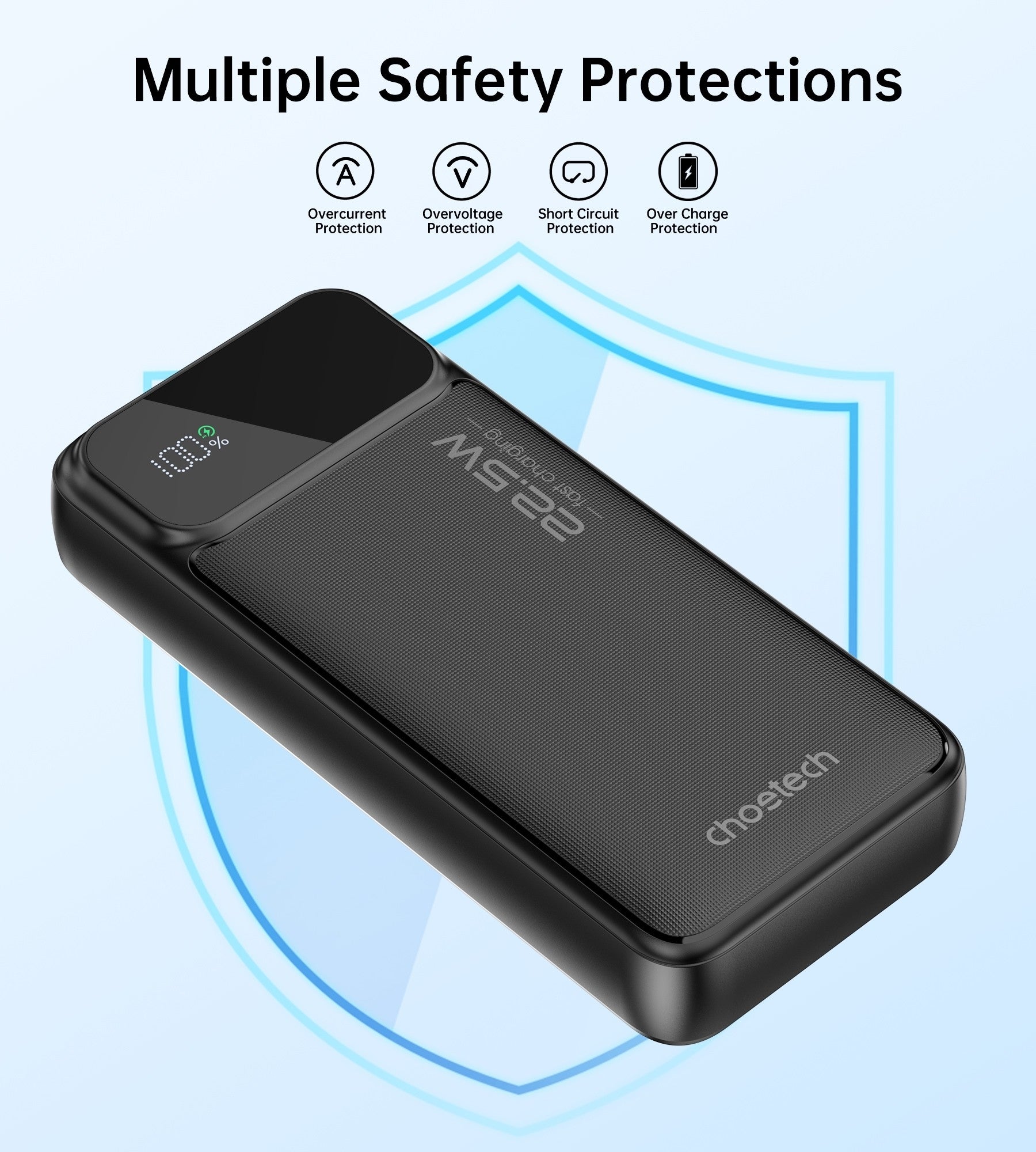 CHOETECH B729 20000mAh Power Bank PD22.5W with Digital Display - SuperSaverAU - view 6