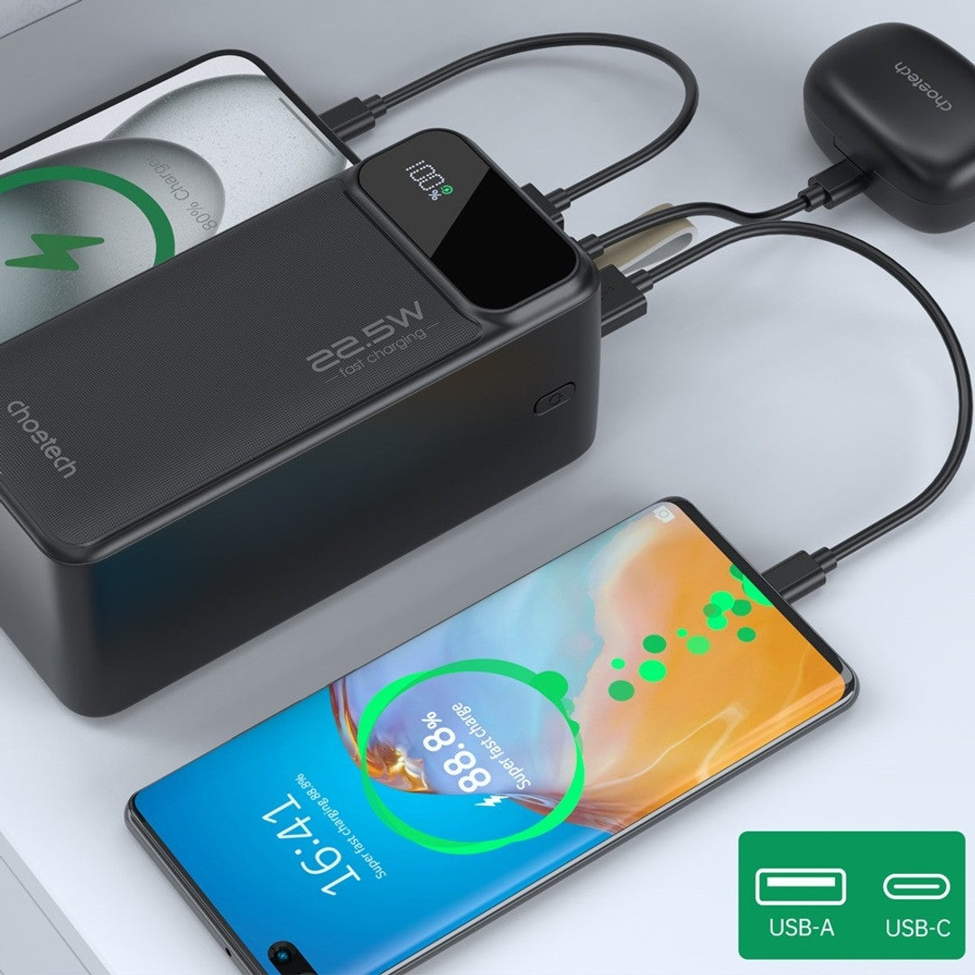 CHOETECH B732 50000mAh Power Bank PD22.5W with Digital Display - SuperSaverAU - view 4