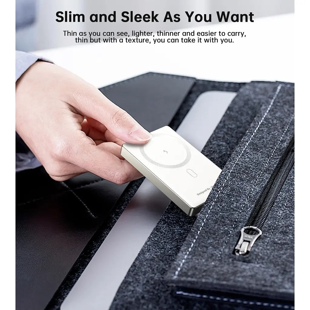 CHOETECH B739-WH 20W Slim USB-C 10000mAh Magnetic Power Bank - White - SuperSaverAU - view 3