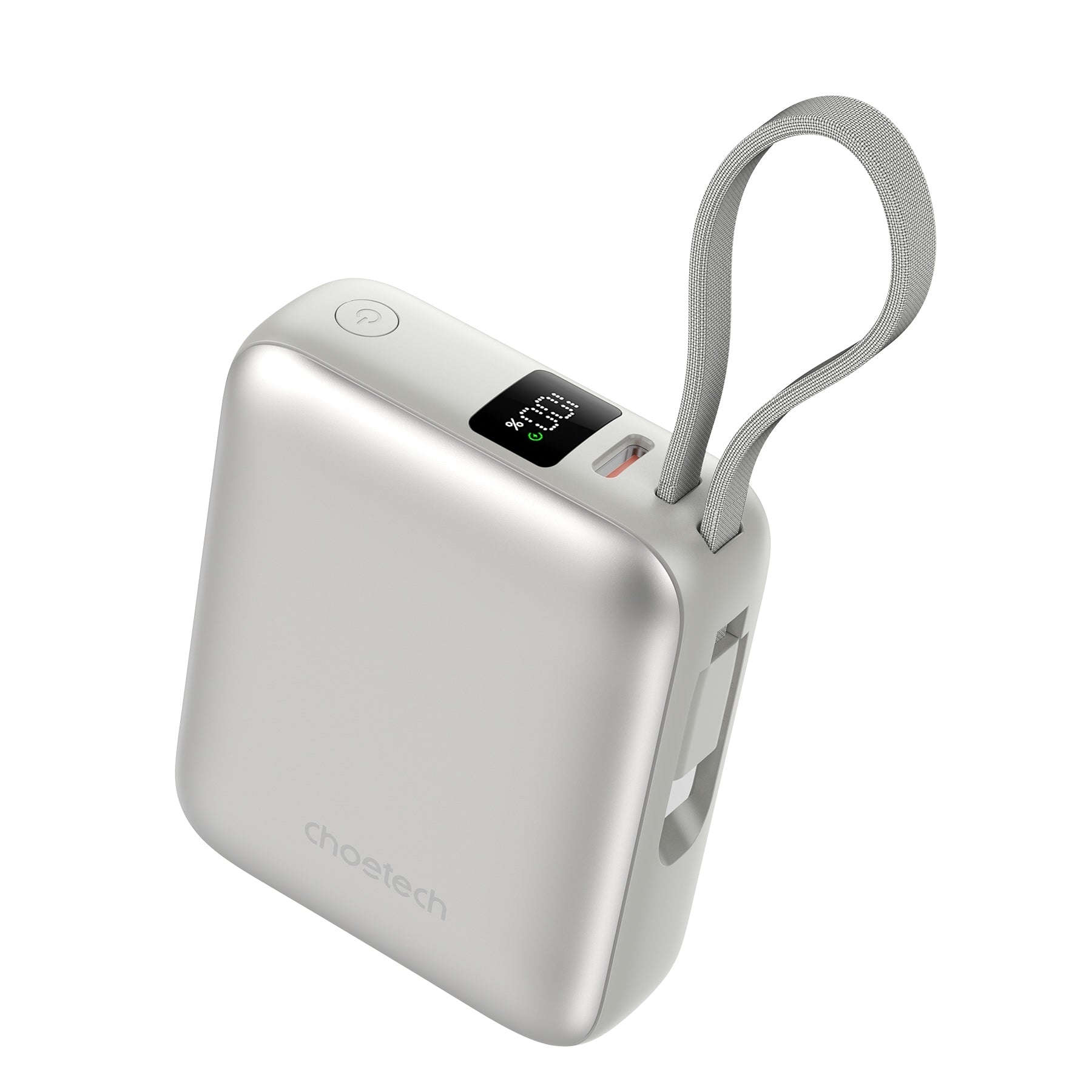 CHOETECH 10000mAh Power Bank, 35W Fast Charging with Built-in USB-C Cable - SuperSaverAU - view 2