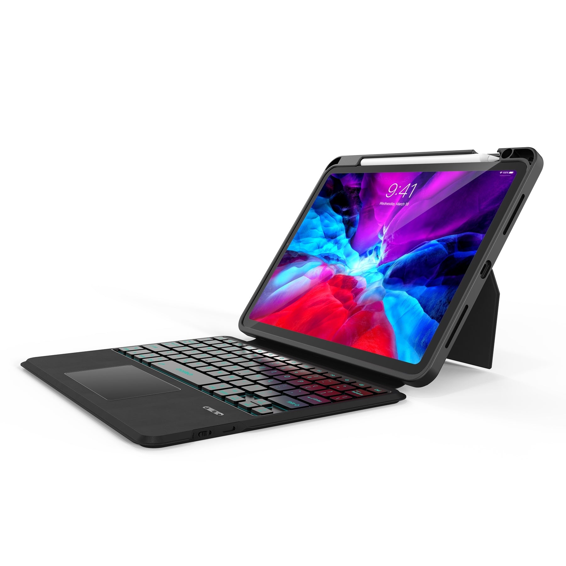 CHOETECH BH-018 Wireless Keyboard with Touchpad and Backlight for iPad Pro 11 " (Black) - SuperSaverAU - view 2