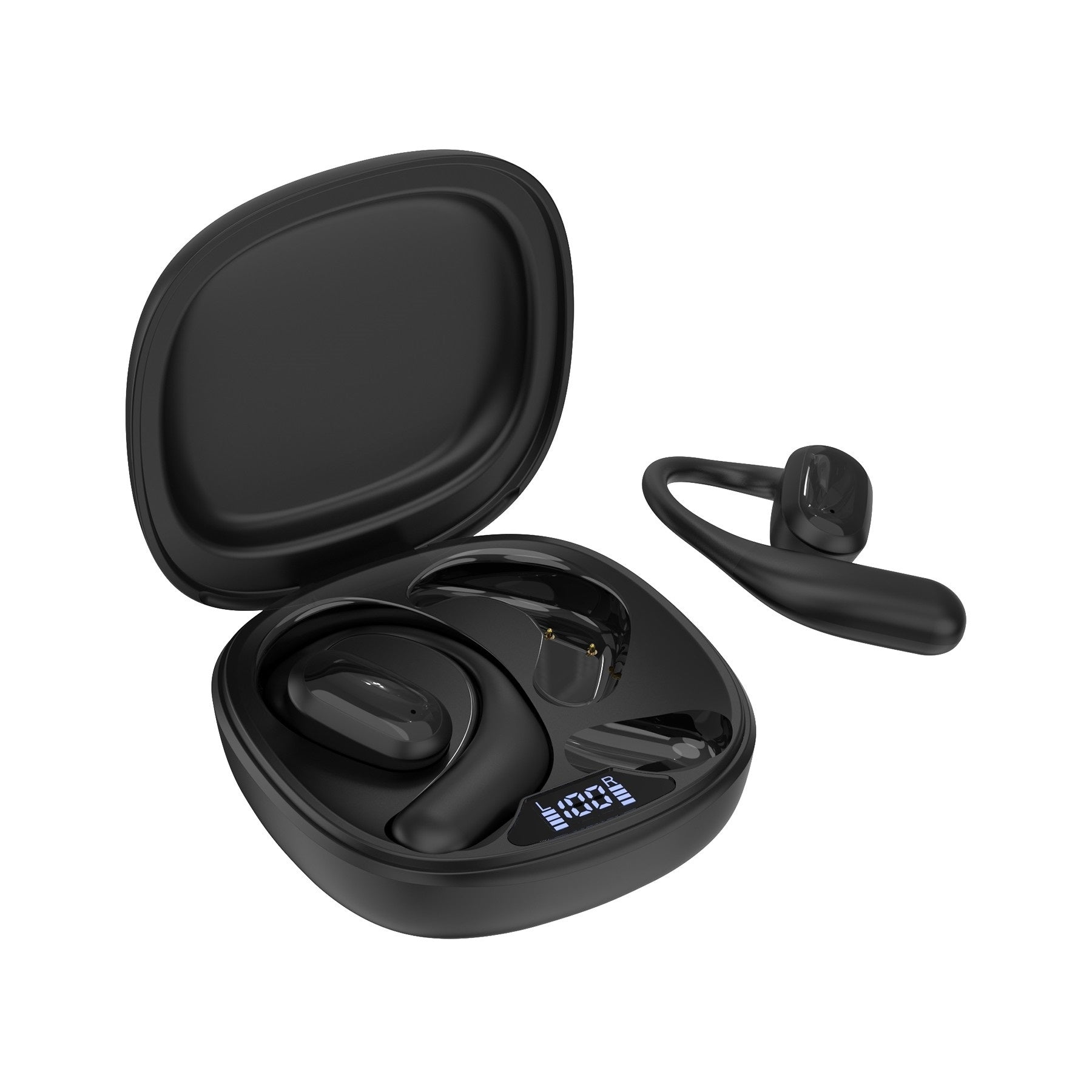 CHOETECH BH-T25 OWS Painless New Concept Bluetooth Earbuds V5.3 TWS Black - SuperSaverAU - view 1