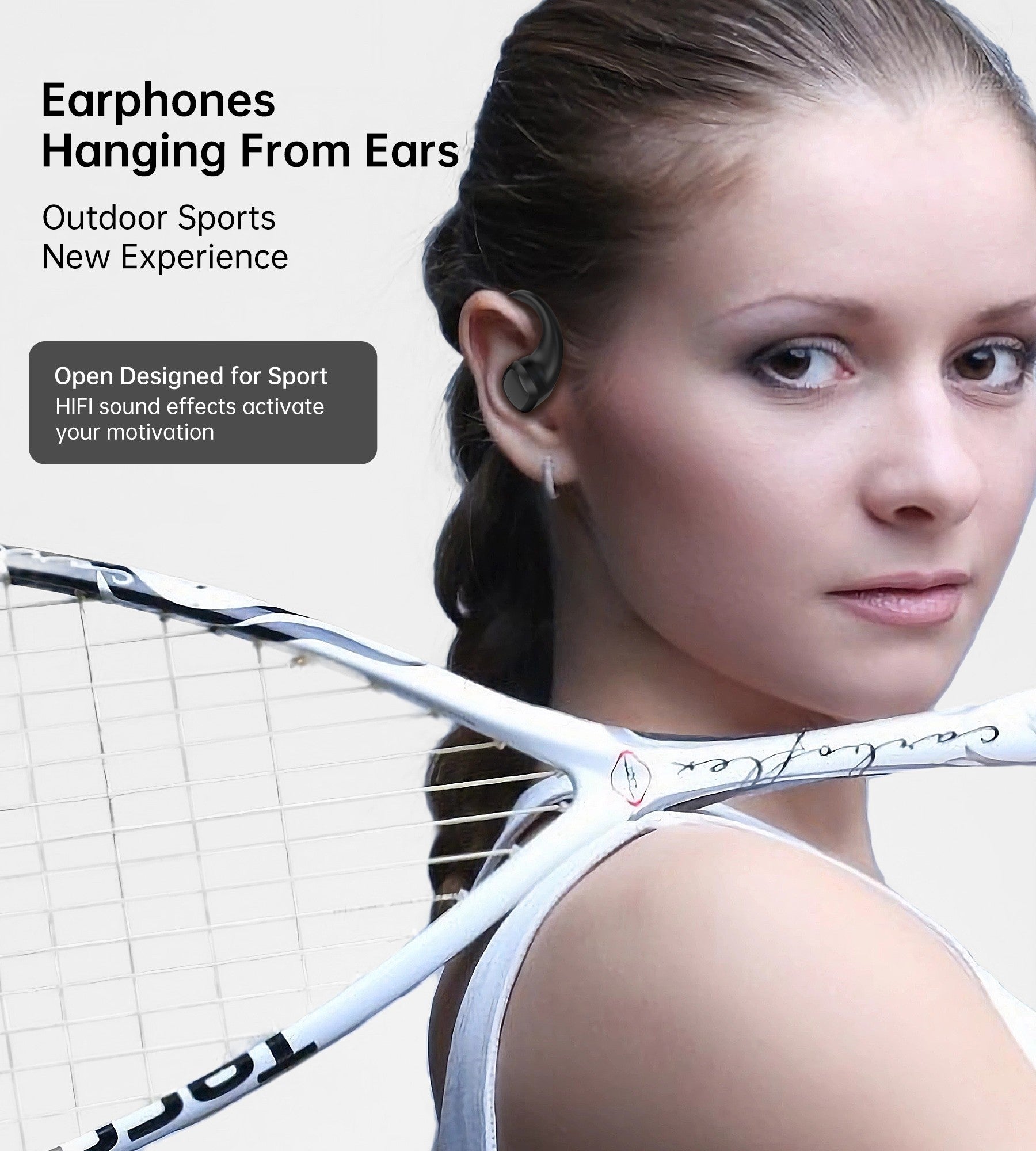 CHOETECH BH-T25 OWS Painless New Concept Bluetooth Earbuds V5.3 TWS Black - SuperSaverAU - view 6