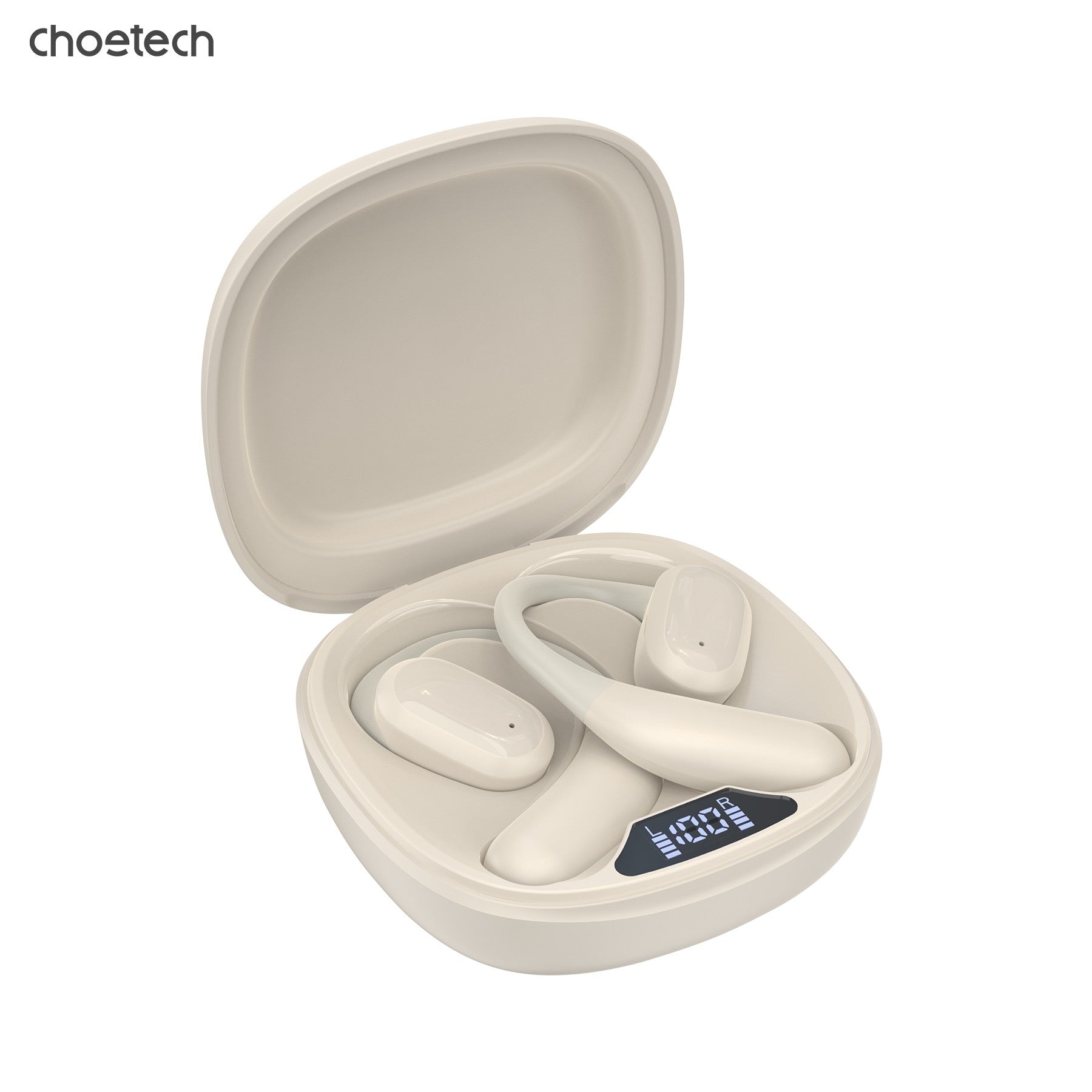 CHOETECH BH-T25 OWS Painless New Concept Bluetooth Earbuds V5.3 TWS White - SuperSaverAU - view 2