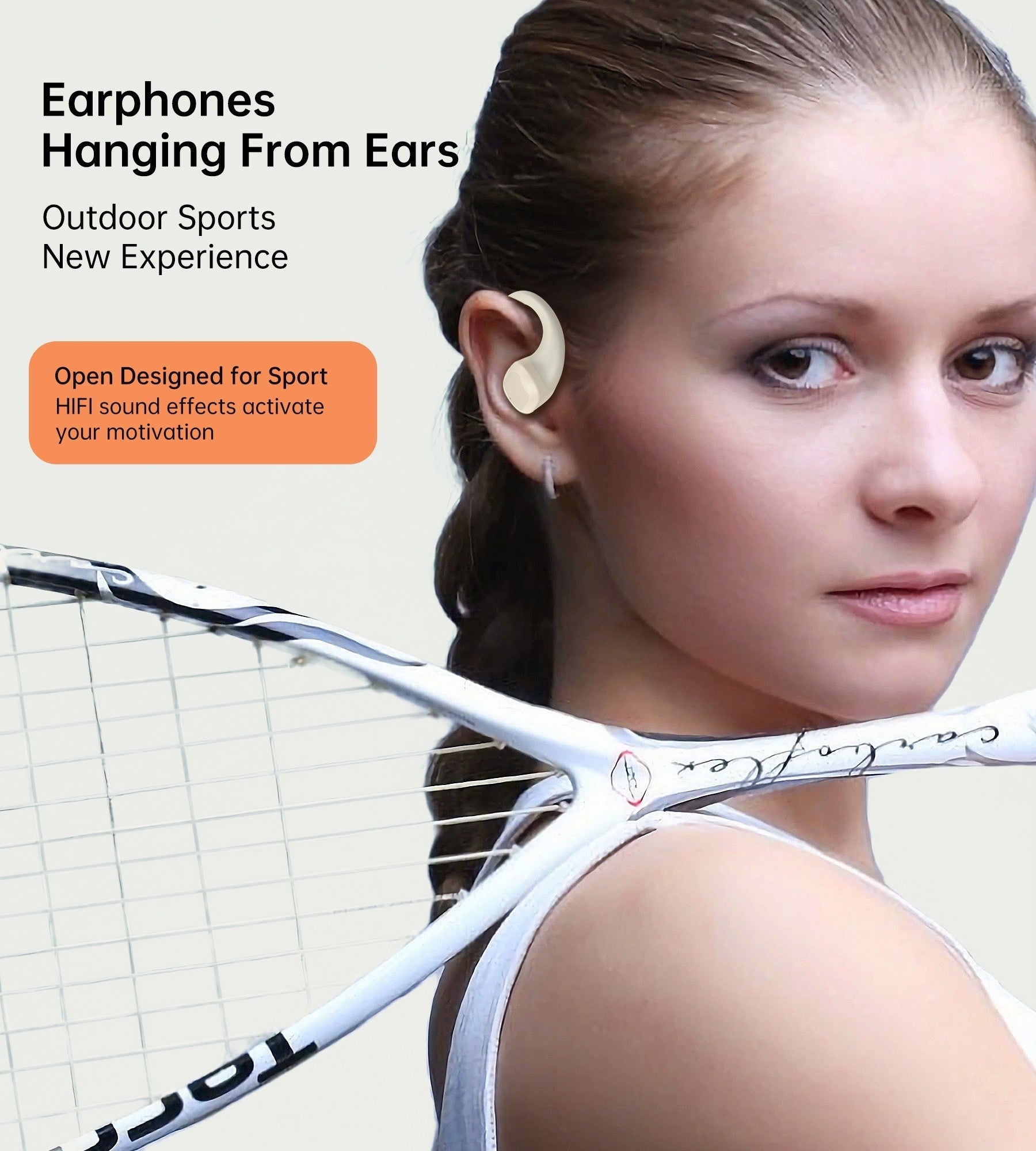 CHOETECH BH-T25 OWS Painless New Concept Bluetooth Earbuds V5.3 TWS White - SuperSaverAU - view 6