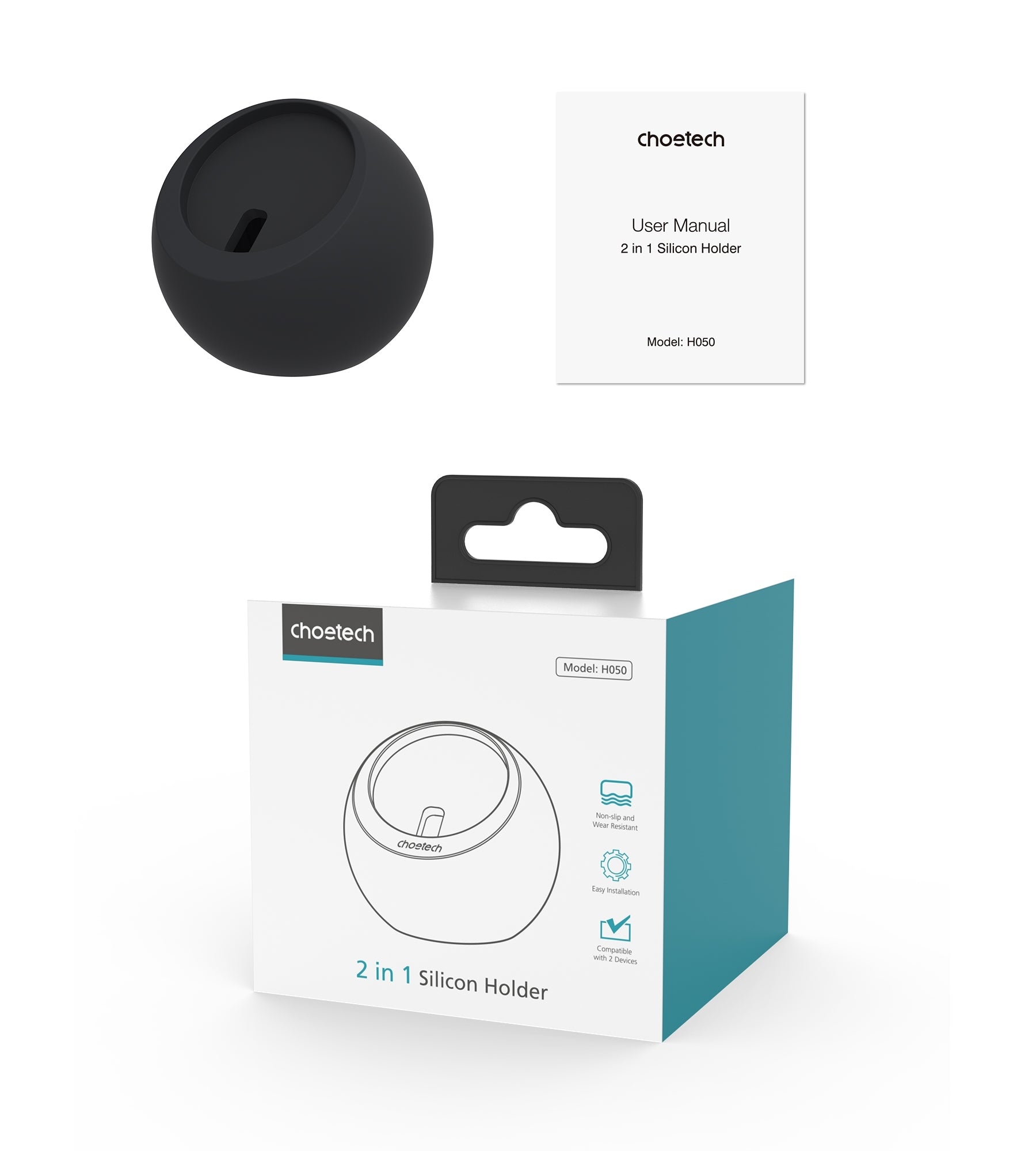 CHOETECH H050-BK Magnetic Holder for iPhone 12/13/14 /15 Series and iWatch (Black) - SuperSaverAU - view 7