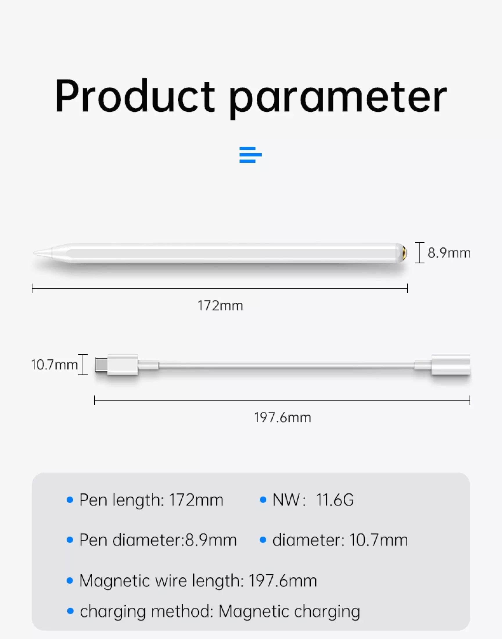 CHOETECH Stylus Pen for iPad, Anti-Mistouch, Tilt Sensitivity, 172mm, 8 Hours Use - SuperSaverAU - view 4