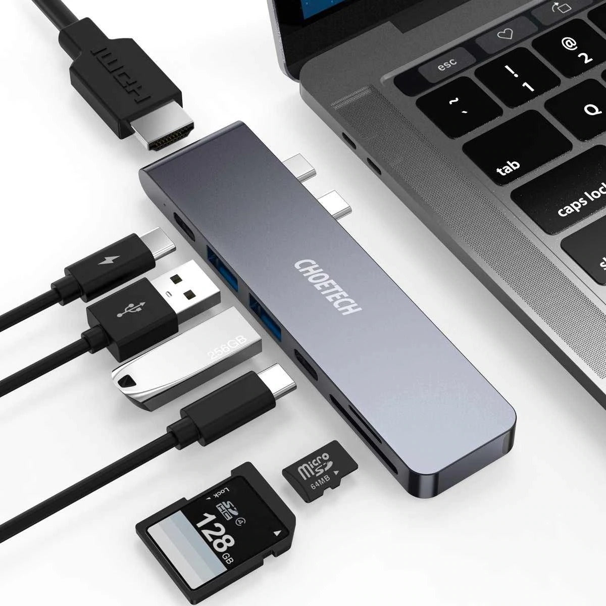 CHOETECH HUB-M14 USB-C 7 in 1 Expand Docking Station Hub for MacBook Pro - SuperSaverAU - view 1