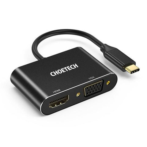 Choetech HUB-M17 USB-C TO HDMI VGA ADAPTER - SuperSaverAU - view 1
