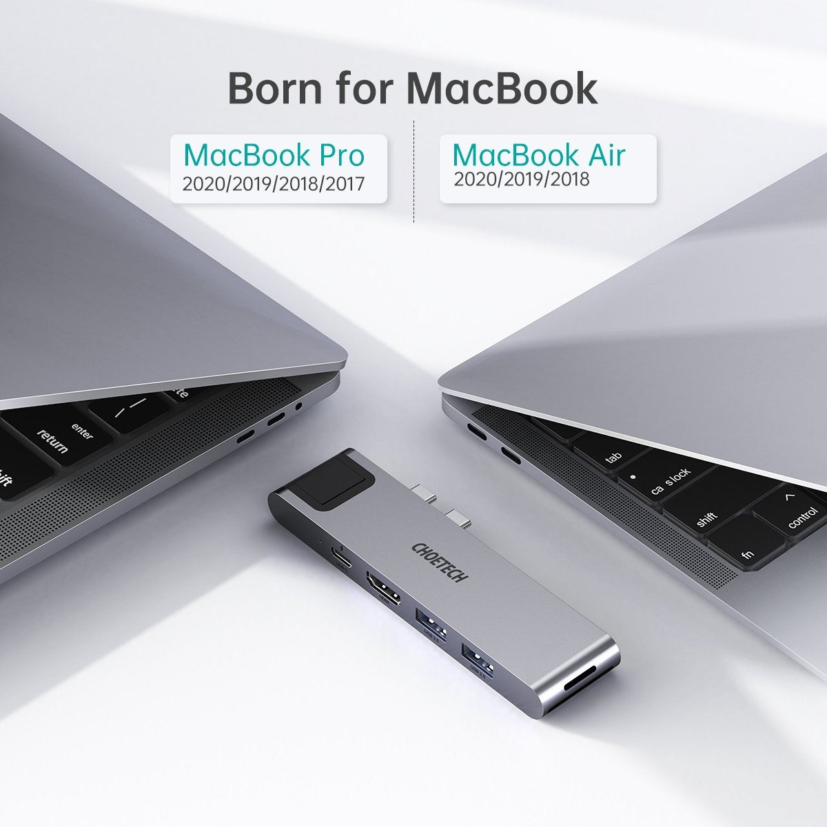 CHOETECH HUB-M24 7-in-2 MacBook Pro/Air USB Adapter USB-C Hub - SuperSaverAU - view 4