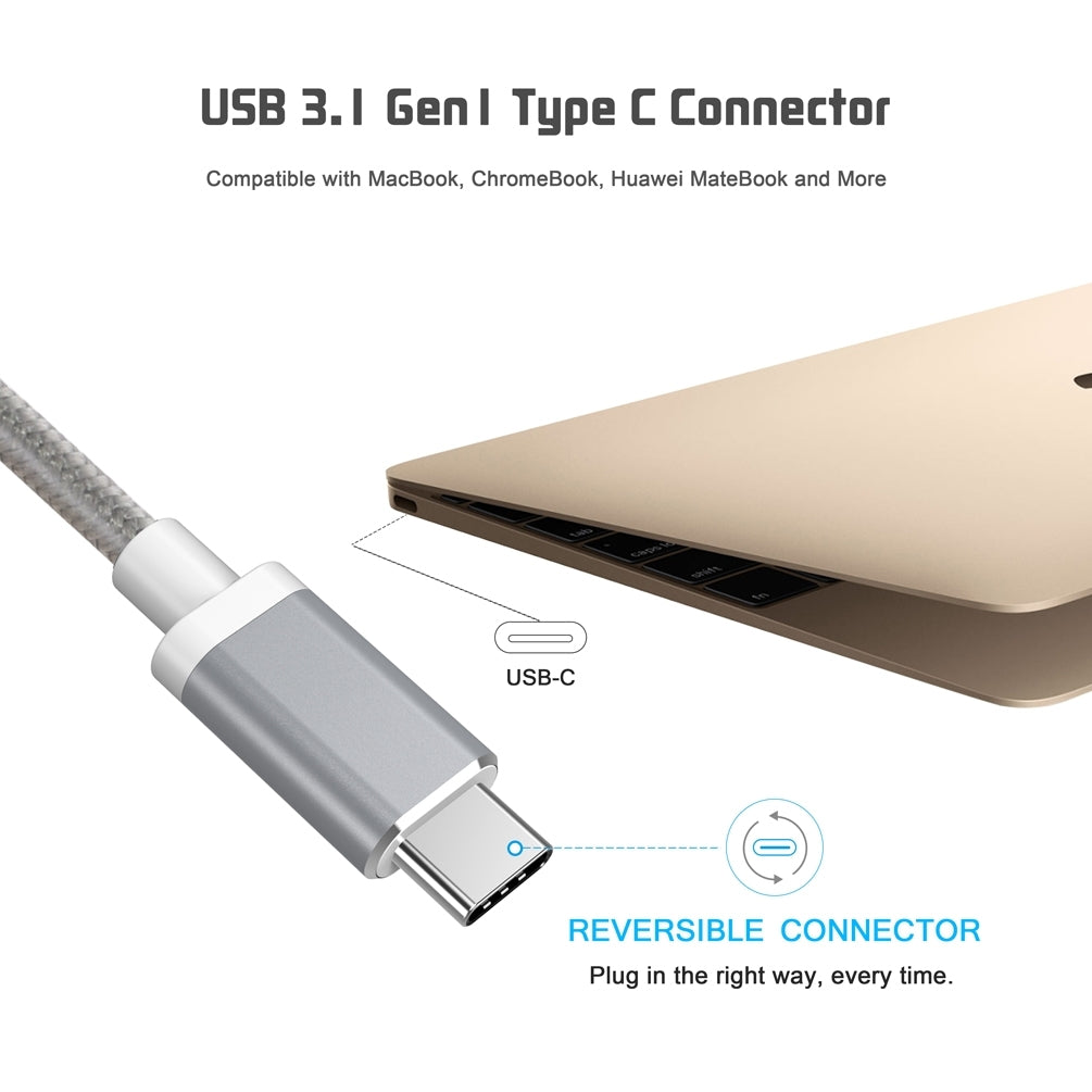 CHOETECH 3-in-1 USB-C to VGA & USB Multiport Adapter, 1080p, Compact Design - SuperSaverAU - view 2