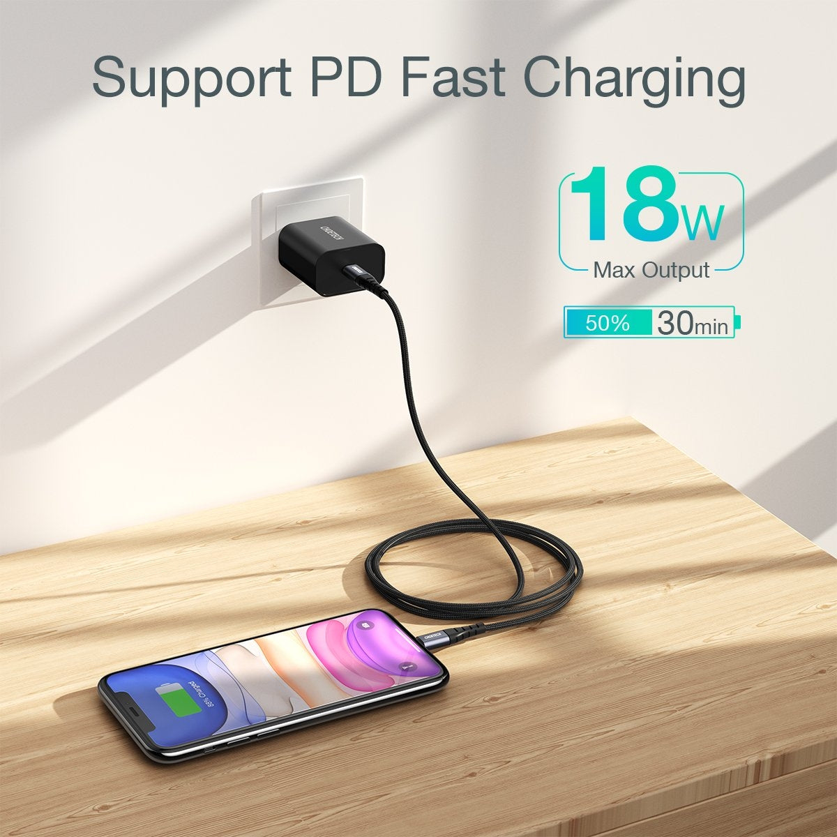 CHOETECH IP0041 USB-C To iPhone MFi Certified Cable 2M - SuperSaverAU - view 3